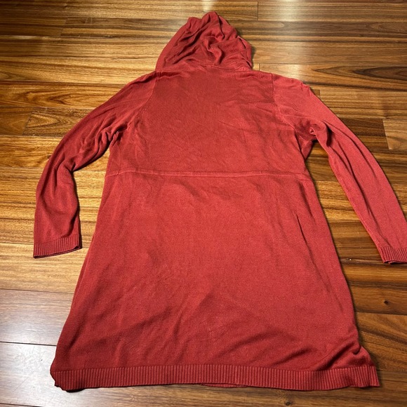 Torrid Red Rayon Blend Hooded Cardigan with Drawstring Waist & Pockets Size 1 xl - Picture 9 of 9